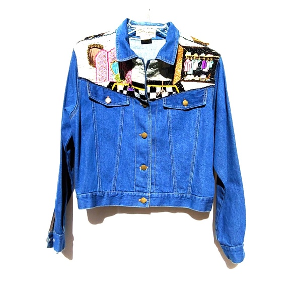 beaded denim jacket
